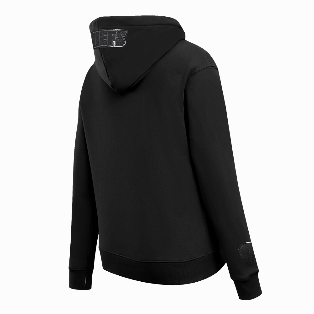 NFL KANSAS CITY CHIEFS TRIPLE BLACK WOMEN'S FLC PO HOODIE (TRIPLE BLACK WOMEN'S)