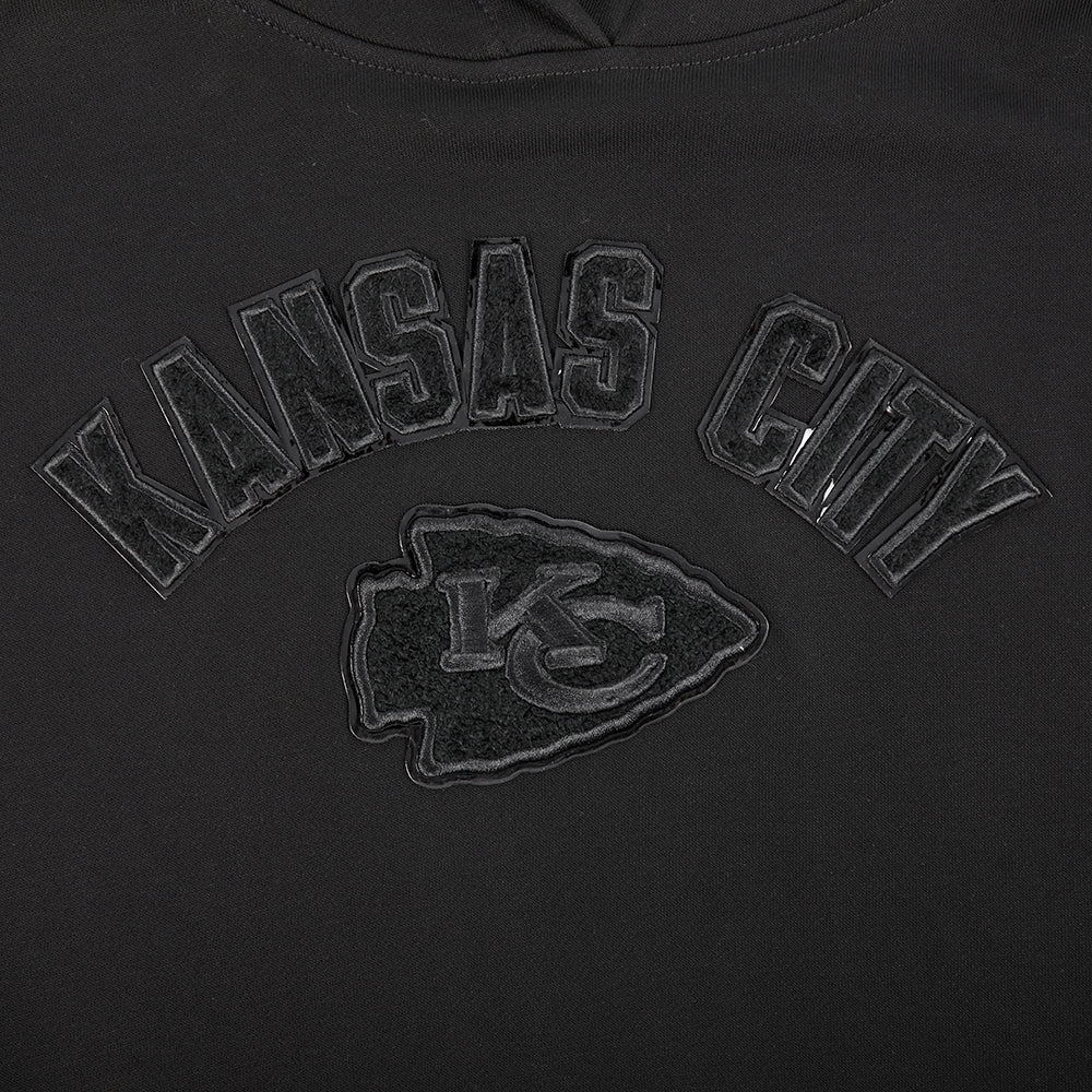 NFL KANSAS CITY CHIEFS TRIPLE BLACK WOMEN'S FLC PO HOODIE (TRIPLE BLACK WOMEN'S)