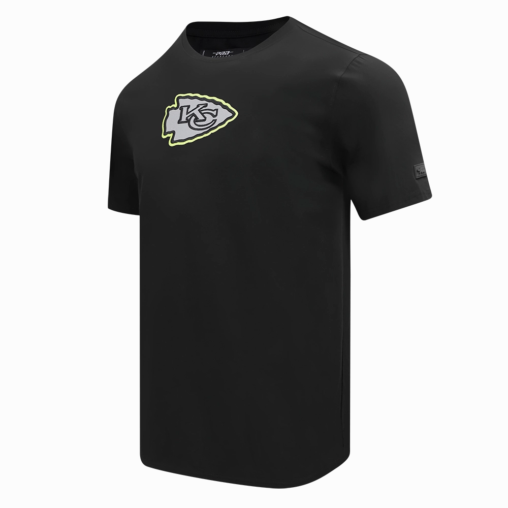 NFL KANSAS CITY CHIEFS UNDER THE LIGHTS MEN'S SINGLE JERSEY TEE (BLACK)