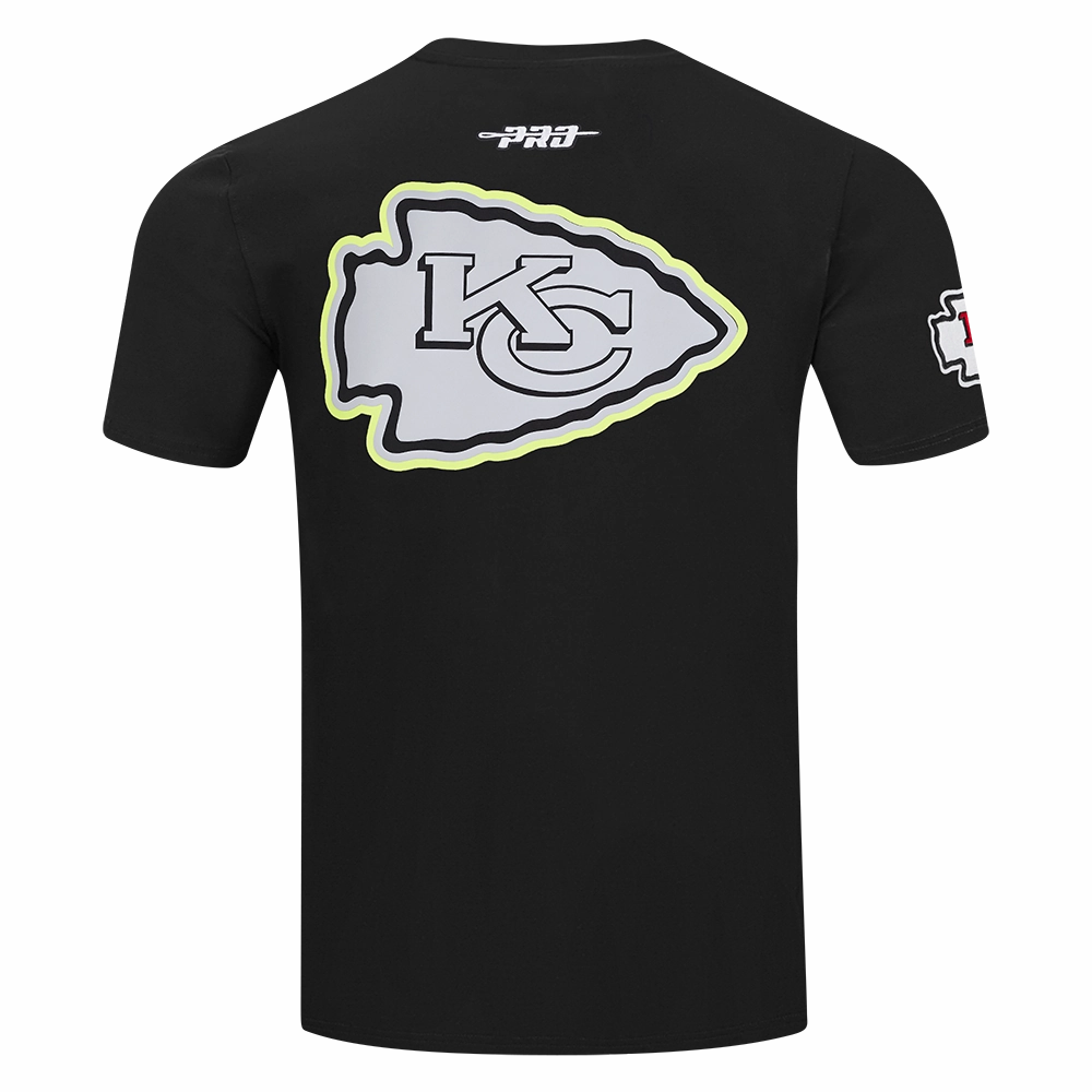 NFL KANSAS CITY CHIEFS UNDER THE LIGHTS MEN'S SINGLE JERSEY TEE (BLACK)