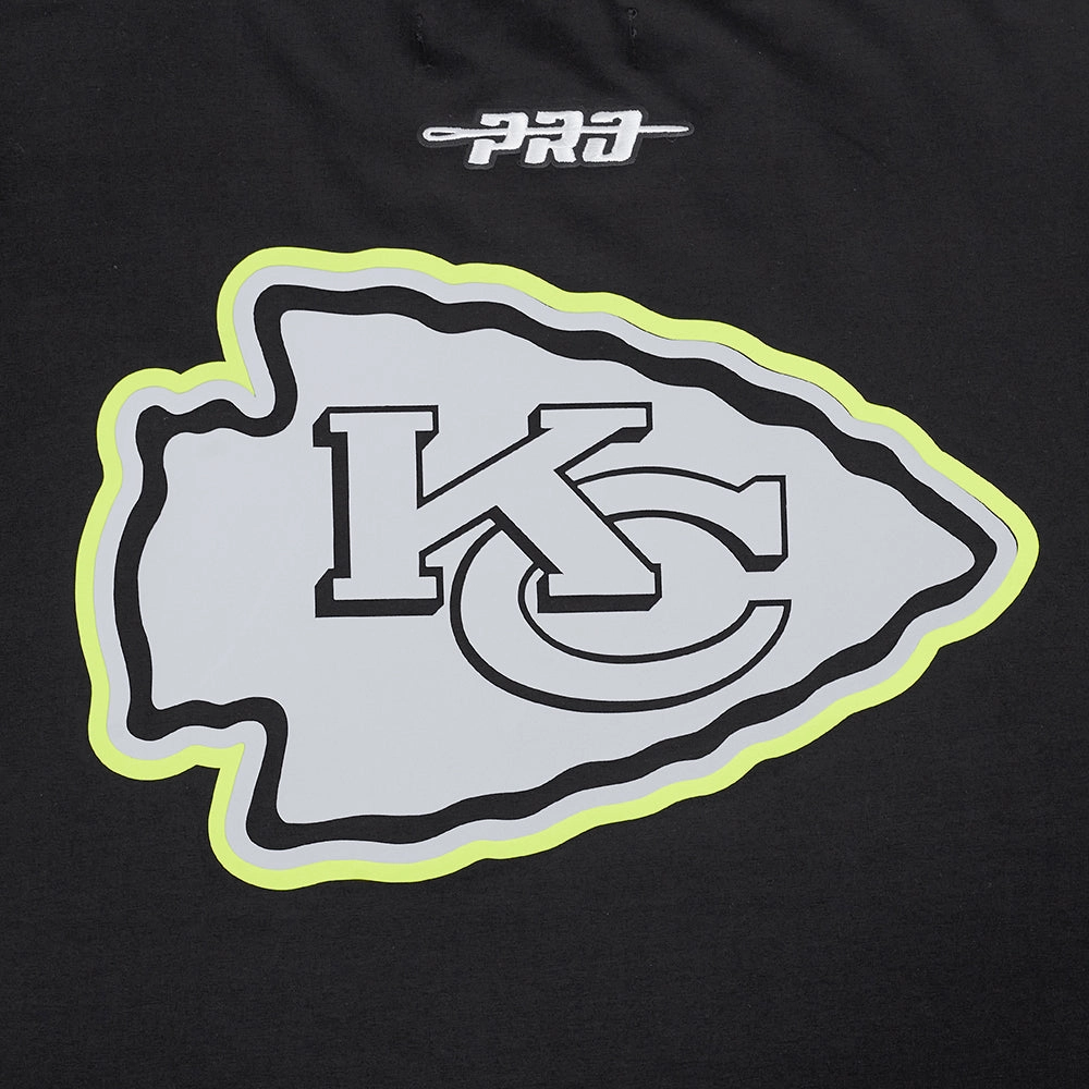 NFL KANSAS CITY CHIEFS UNDER THE LIGHTS MEN'S SINGLE JERSEY TEE (BLACK)
