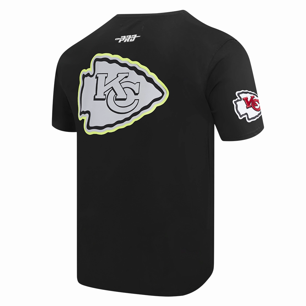 NFL KANSAS CITY CHIEFS UNDER THE LIGHTS MEN'S SINGLE JERSEY TEE (BLACK)