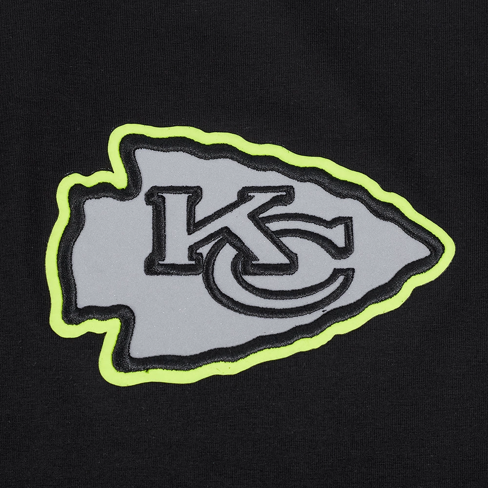 NFL KANSAS CITY CHIEFS UNDER THE LIGHTS MEN'S SINGLE JERSEY TEE (BLACK)