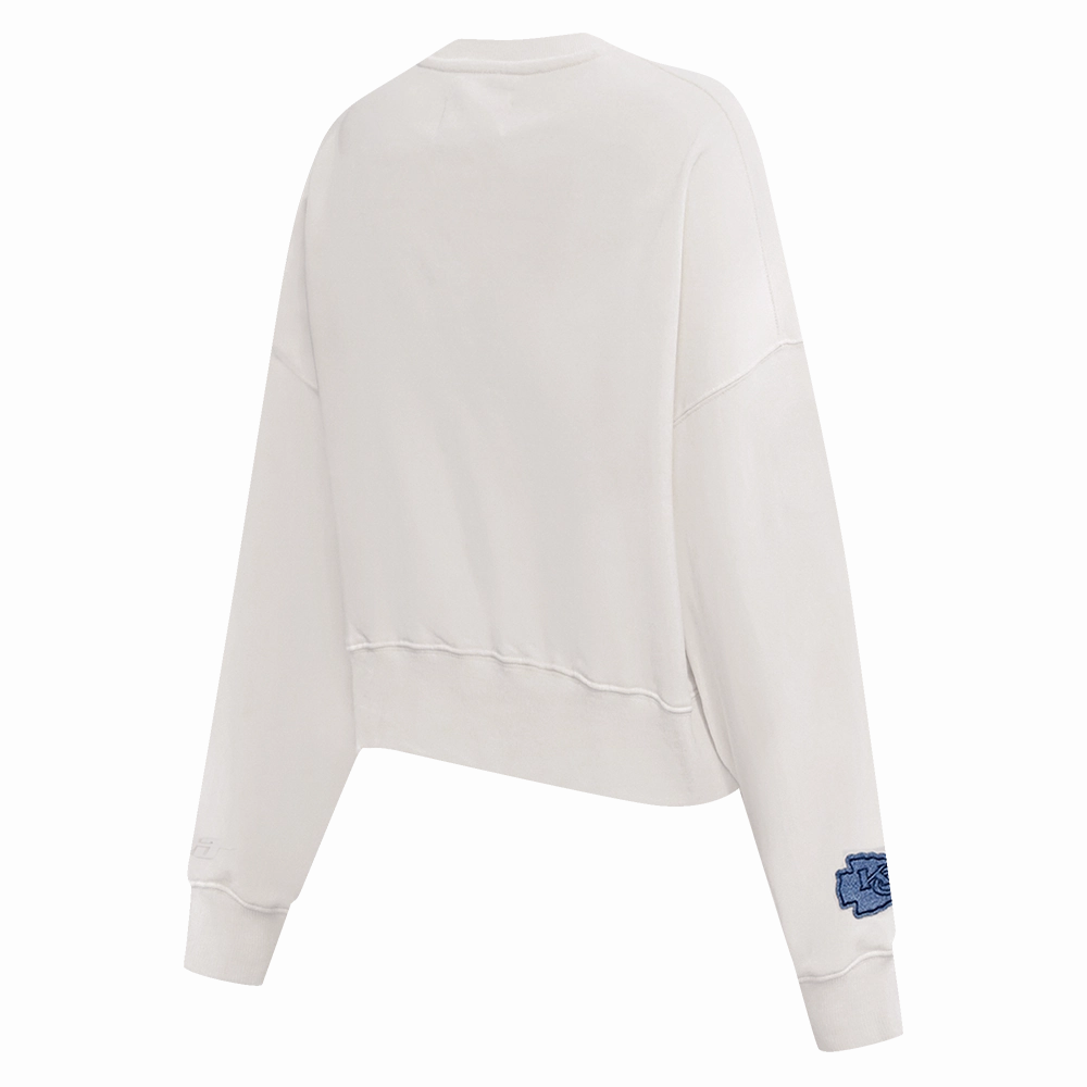 NFL KANSAS CITY CHIEFS VARSITY BLUES WOMEN'S CREWNECK (LINEN)