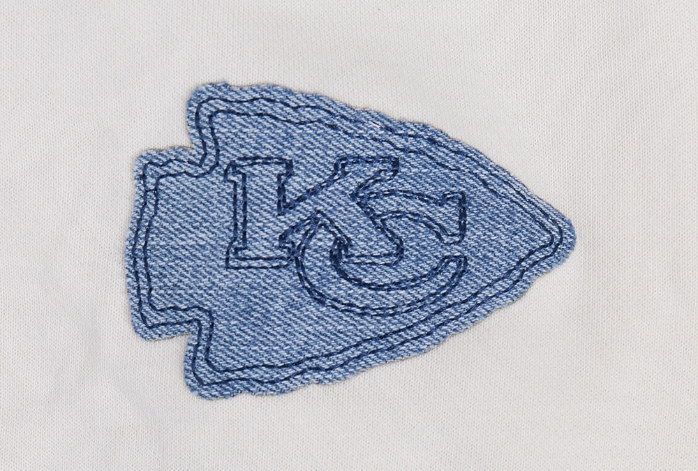 NFL KANSAS CITY CHIEFS VARSITY BLUES WOMEN'S CREWNECK (LINEN)