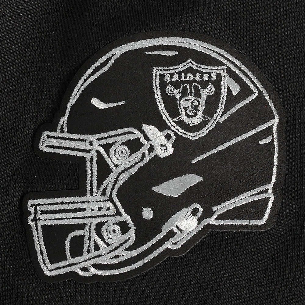 NFL LAS VEGAS RAIDERS BLACK & GOLD MEN'S DOUBLE KNIT PULLOVER HOODIE (BLACK)
