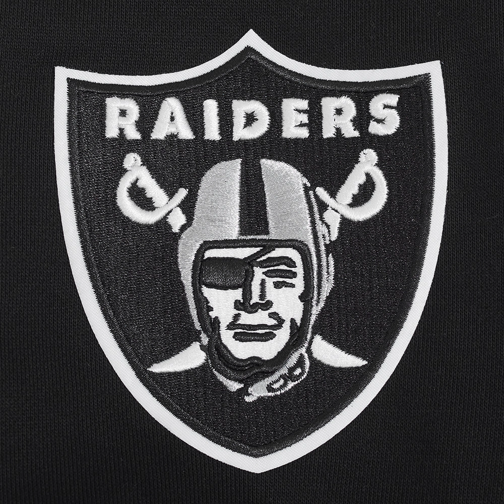 NFL LAS VEGAS RAIDERS CITY RANSOM MEN'S RIB FLEECE PULLOVER HOODIE (BLACK/GRAY)