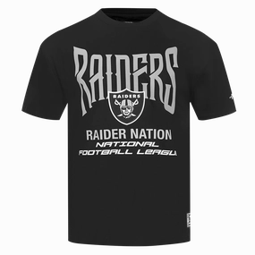NFL LAS VEGAS RAIDERS CITY TOUR 2.0 MEN'S COTTON JERSEY DROP SHOULDER TEE (BLACK)