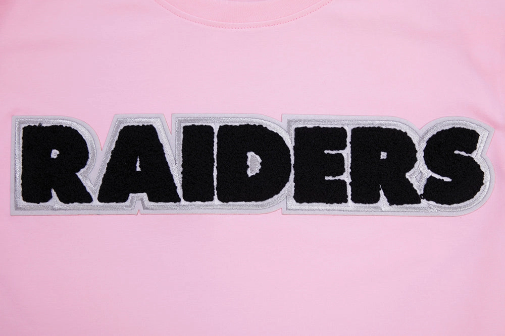 NFL LAS VEGAS RAIDERS CLASSIC CHENILLE   TEE (PINK)
