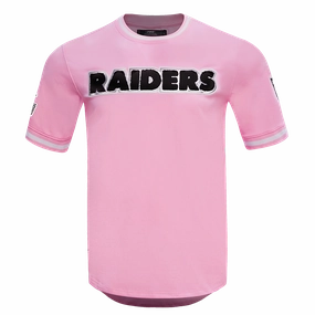 NFL LAS VEGAS RAIDERS CLASSIC CHENILLE DOUBLE KNIT TEE (PINK)