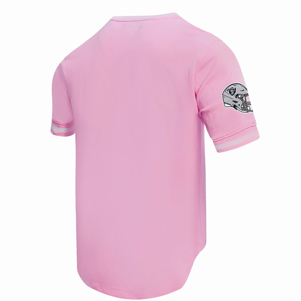 NFL LAS VEGAS RAIDERS CLASSIC CHENILLE DOUBLE KNIT TEE (PINK)