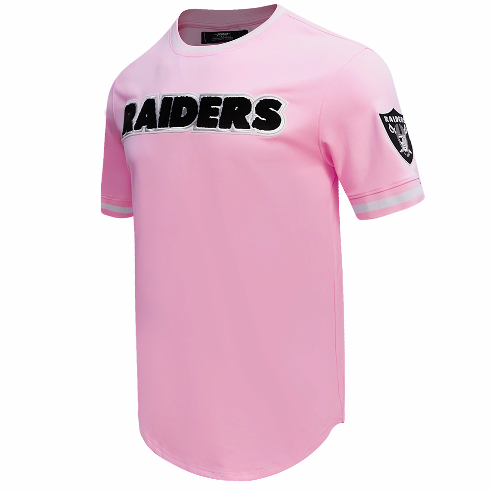 NFL LAS VEGAS RAIDERS CLASSIC CHENILLE DOUBLE KNIT TEE (PINK)
