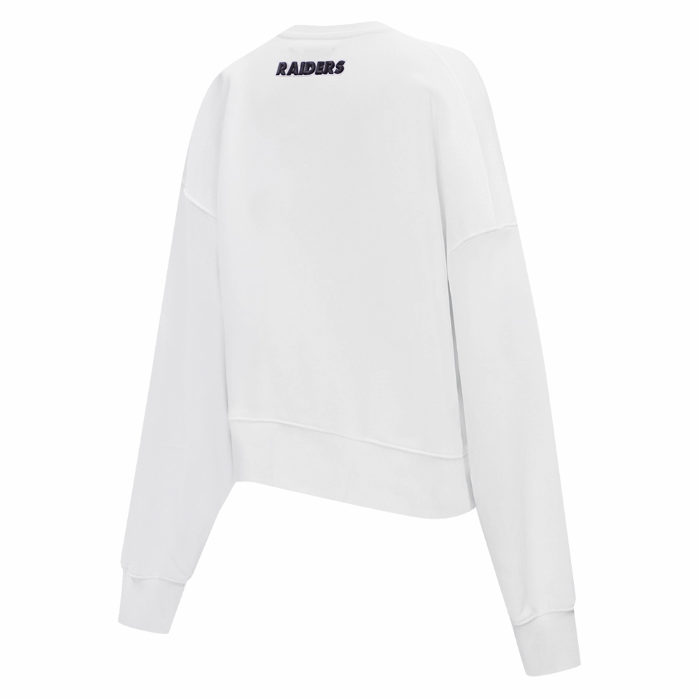 NFL LAS VEGAS RAIDERS CLASSIC WOMEN'S CREWNECK (WHITE)