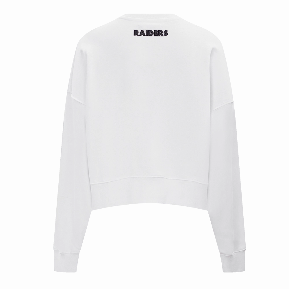 NFL LAS VEGAS RAIDERS CLASSIC WOMEN'S CREWNECK (WHITE)