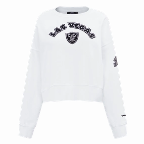 NFL LAS VEGAS RAIDERS CLASSIC WOMEN'S CREWNECK (WHITE)