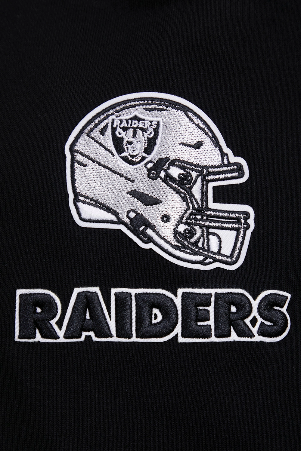 NFL LAS VEGAS RAIDERS CLASSIC WOMEN'S CROPPED PULLOVER HOODIE (BLACK)