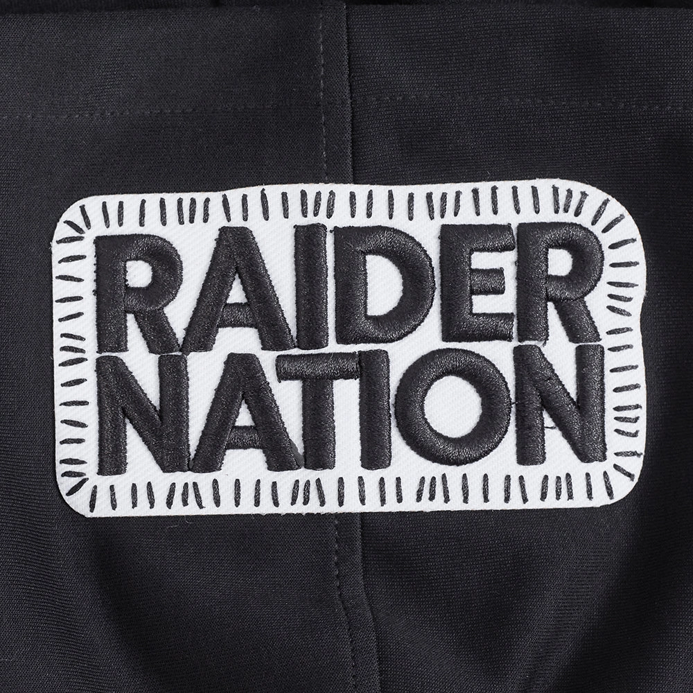 NFL LAS VEGAS RAIDERS DIY PICK STITCH MEN'S DOUBLE KNIT PULLOVER HOODIE (BLACK)