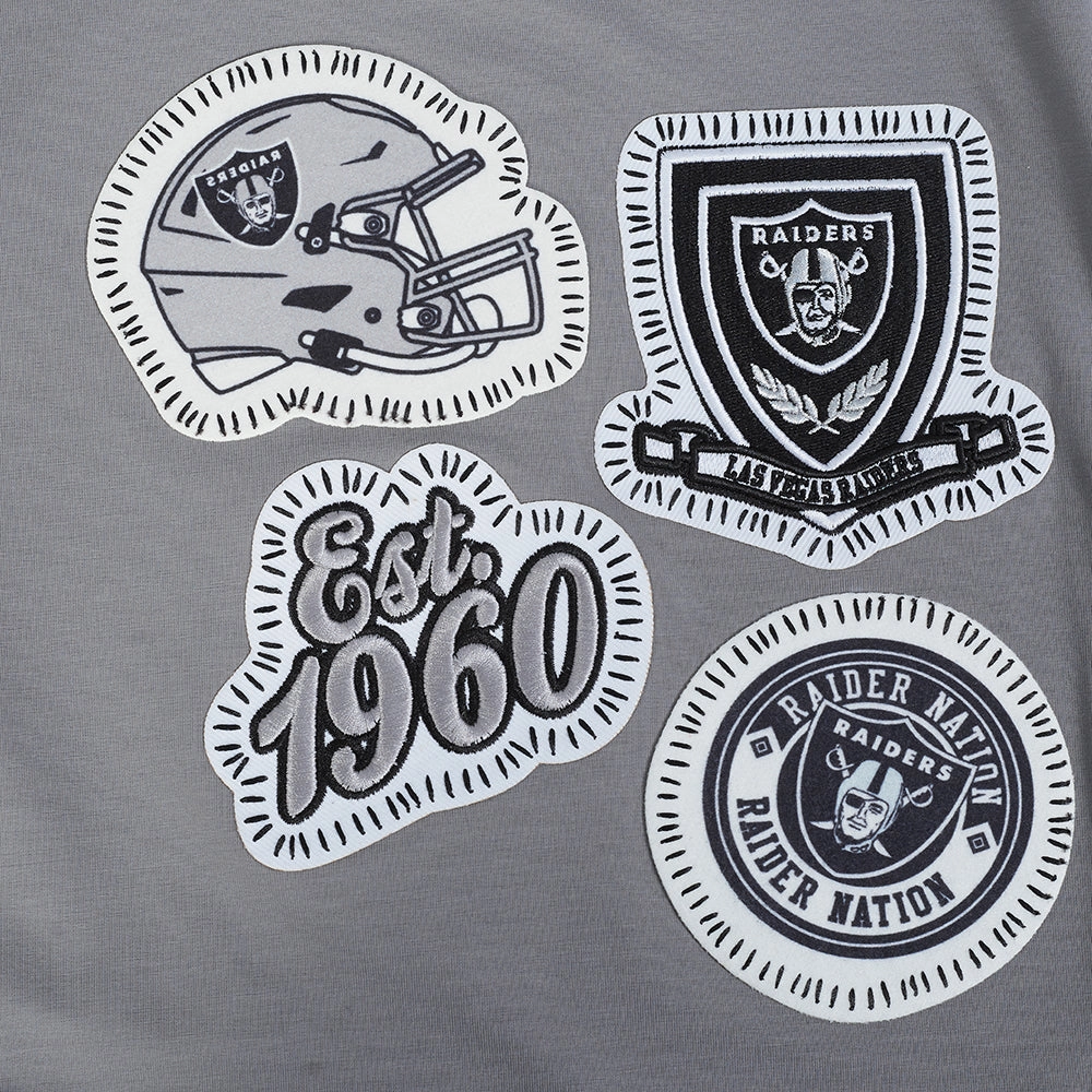 NFL LAS VEGAS RAIDERS DIY PICK STITCH MEN'S SINGLE JERSEY TEE (GRAY)