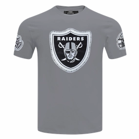 NFL LAS VEGAS RAIDERS DIY PICK STITCH MEN'S SINGLE JERSEY TEE (GRAY)