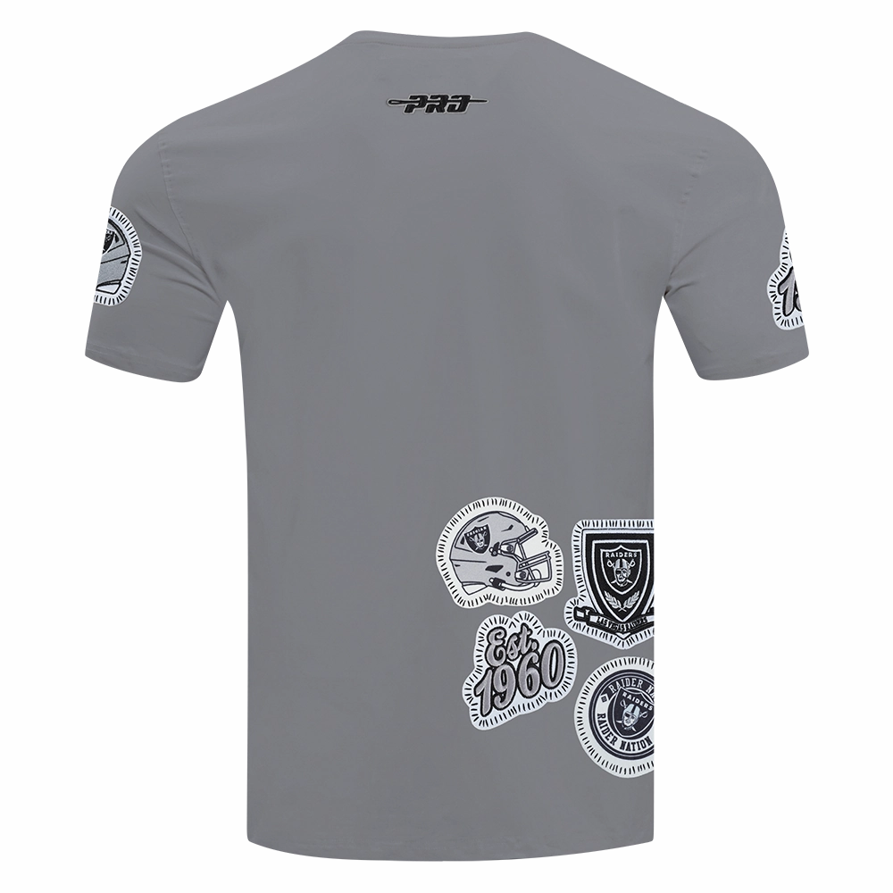 NFL LAS VEGAS RAIDERS DIY PICK STITCH MEN'S SINGLE JERSEY TEE (GRAY)