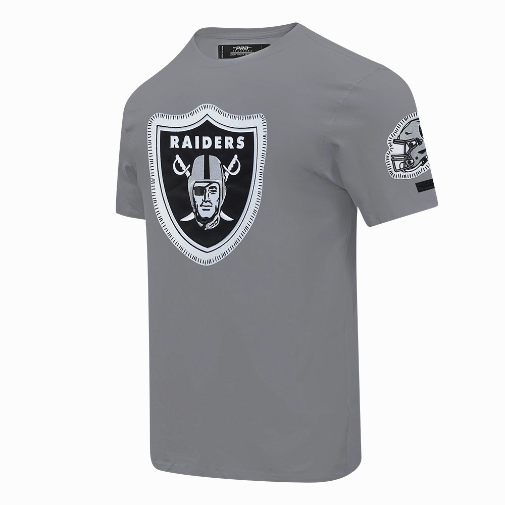 NFL LAS VEGAS RAIDERS DIY PICK STITCH MEN'S SINGLE JERSEY TEE (GRAY)
