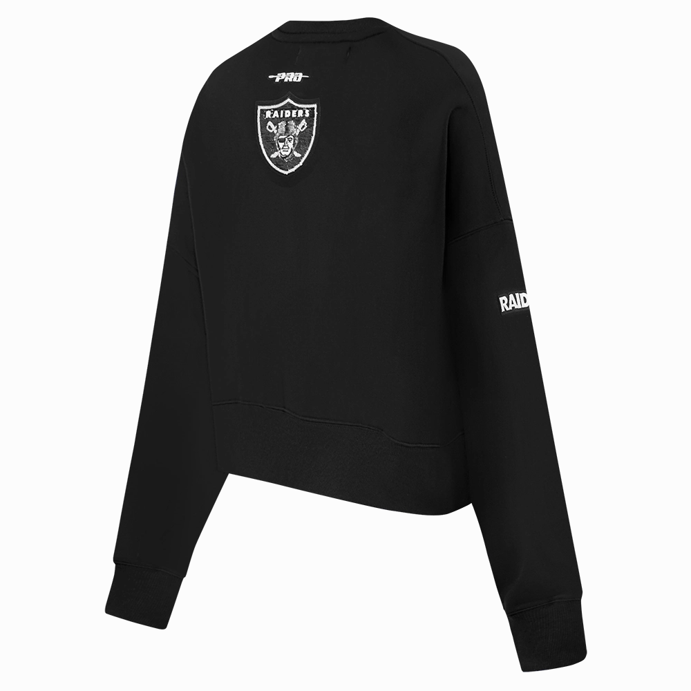 NFL LAS VEGAS RAIDERS GAME DAY CLASSICS WOMEN'S DOUBLE KNIT CREWNECK (BLACK)