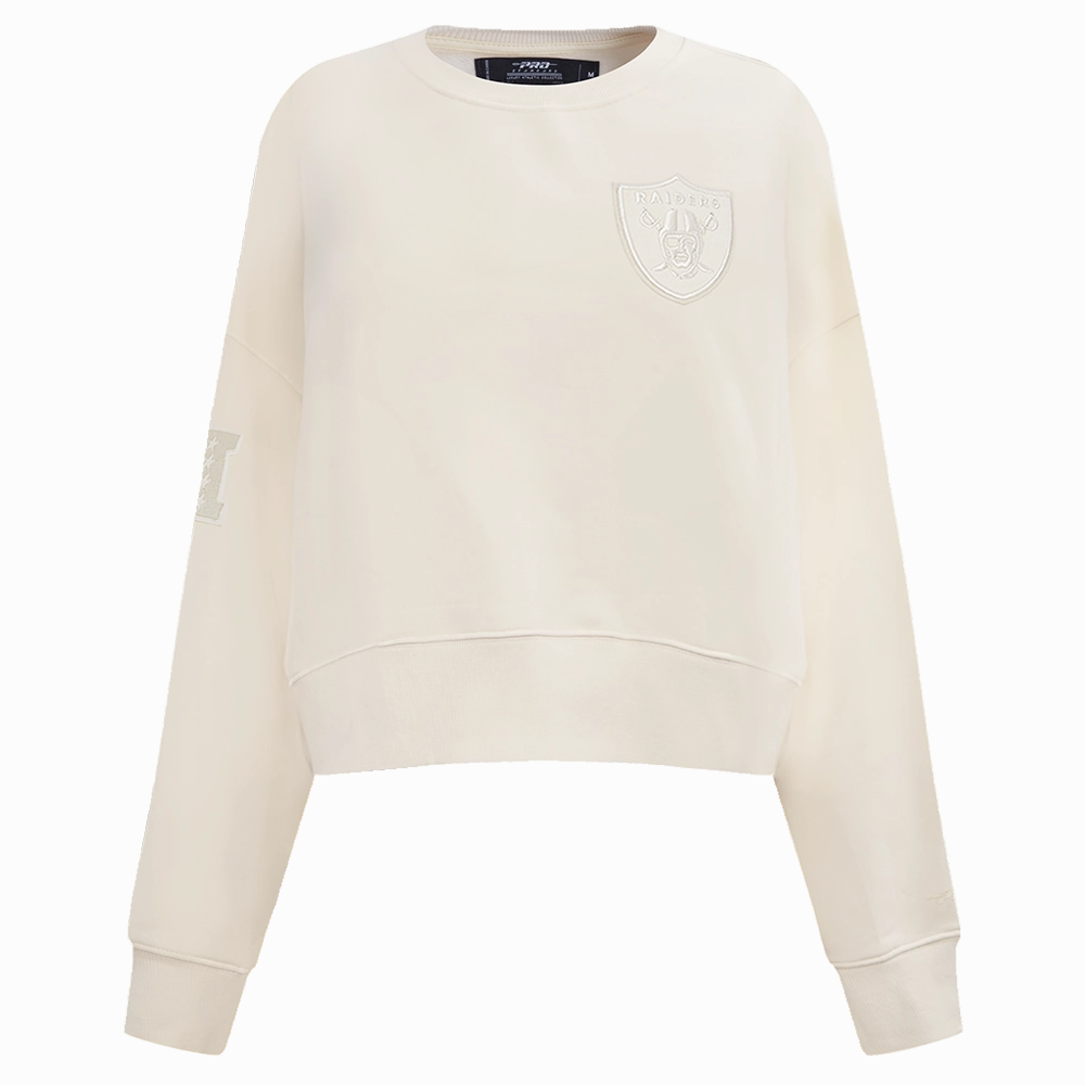 NFL LAS VEGAS RAIDERS NEUTRAL WOMEN'S CREWNECK (EGGSHELL)