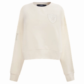 NFL LAS VEGAS RAIDERS NEUTRAL WOMEN'S CREWNECK (EGGSHELL)
