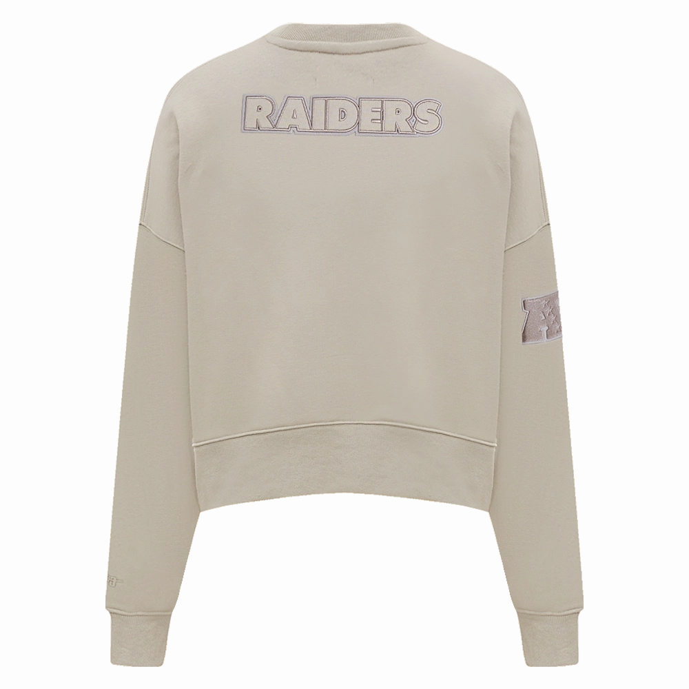 NFL LAS VEGAS RAIDERS NEUTRAL WOMEN'S CREWNECK (TAUPE)