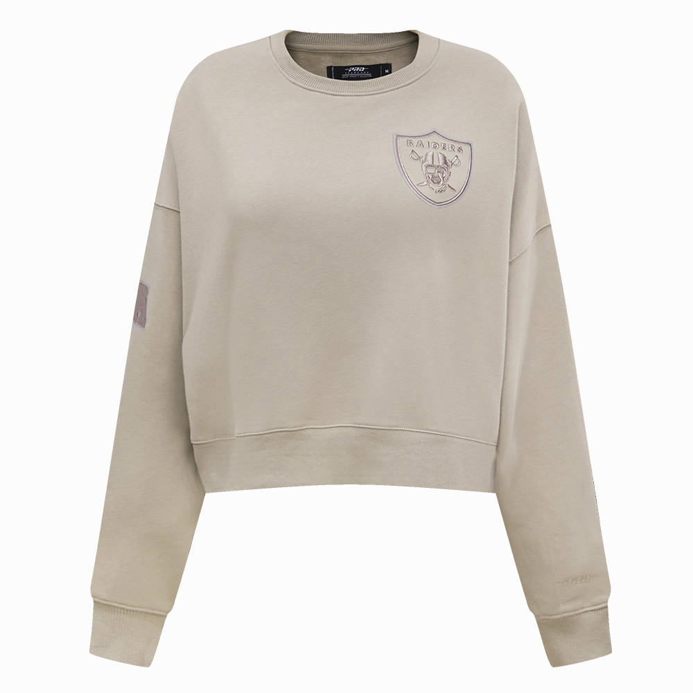 NFL LAS VEGAS RAIDERS NEUTRAL WOMEN'S CREWNECK (TAUPE)