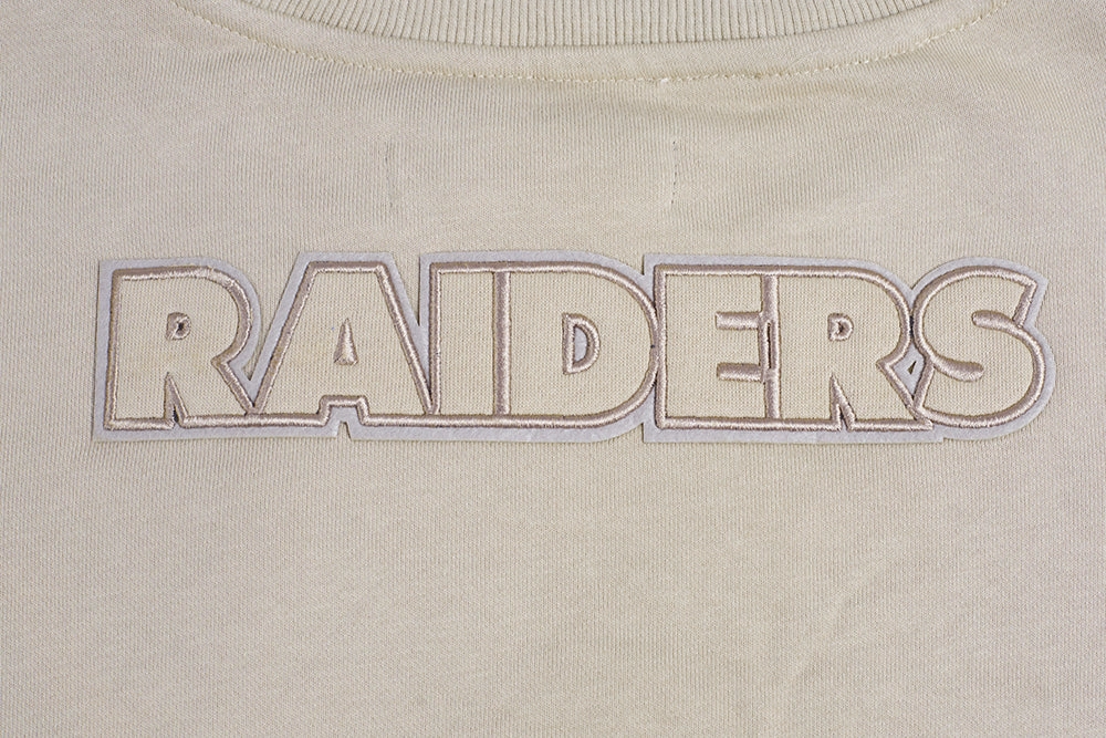 NFL LAS VEGAS RAIDERS NEUTRAL WOMEN'S CREWNECK (TAUPE)