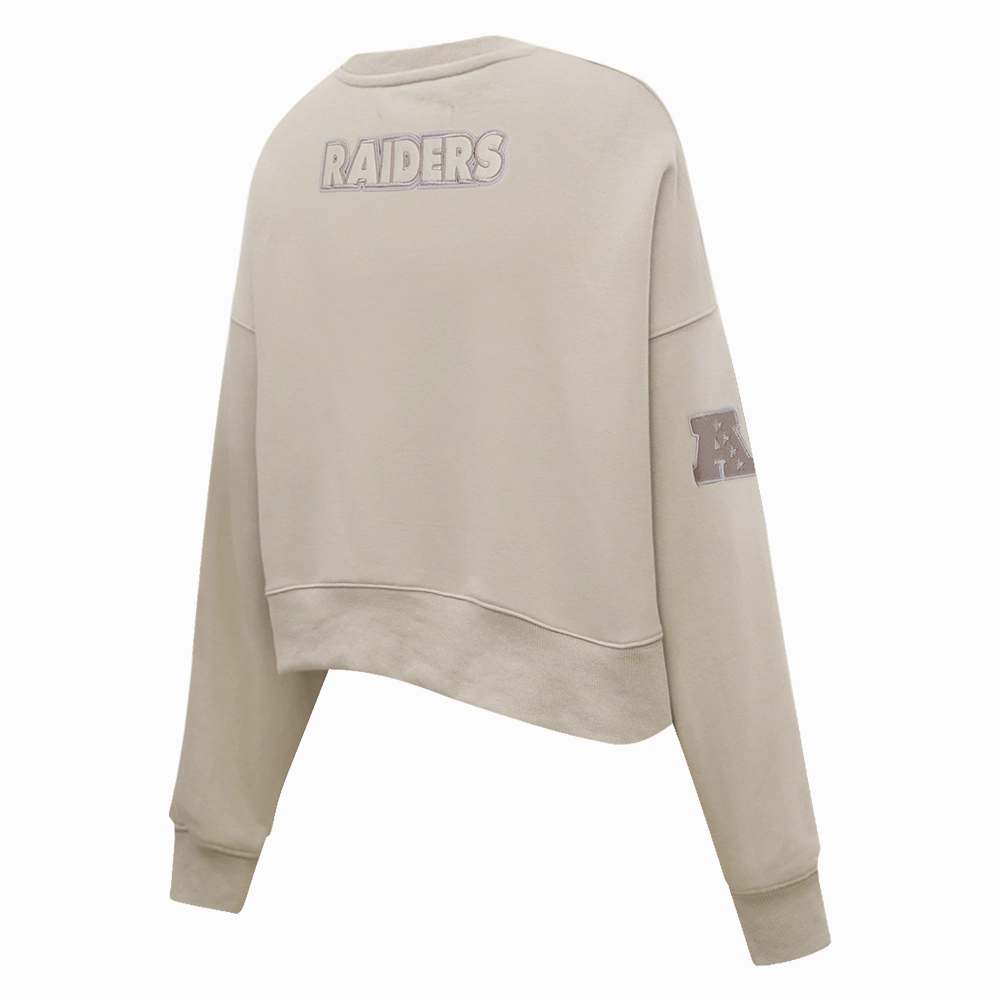 NFL LAS VEGAS RAIDERS NEUTRAL WOMEN'S CREWNECK (TAUPE)