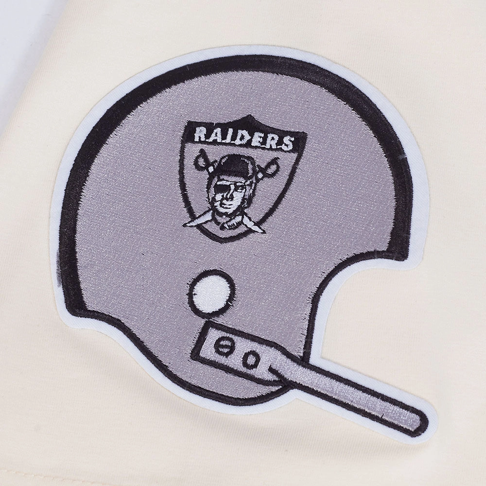 NFL LAS VEGAS RAIDERS RETRO CASCADE MEN'S RINGER TEE (EGGSHELL/ BLACK)