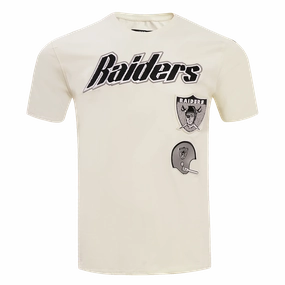 NFL LAS VEGAS RAIDERS RETRO CLASSIC MEN'S STRIPED TEE (EGGSHELL/ BLACK)