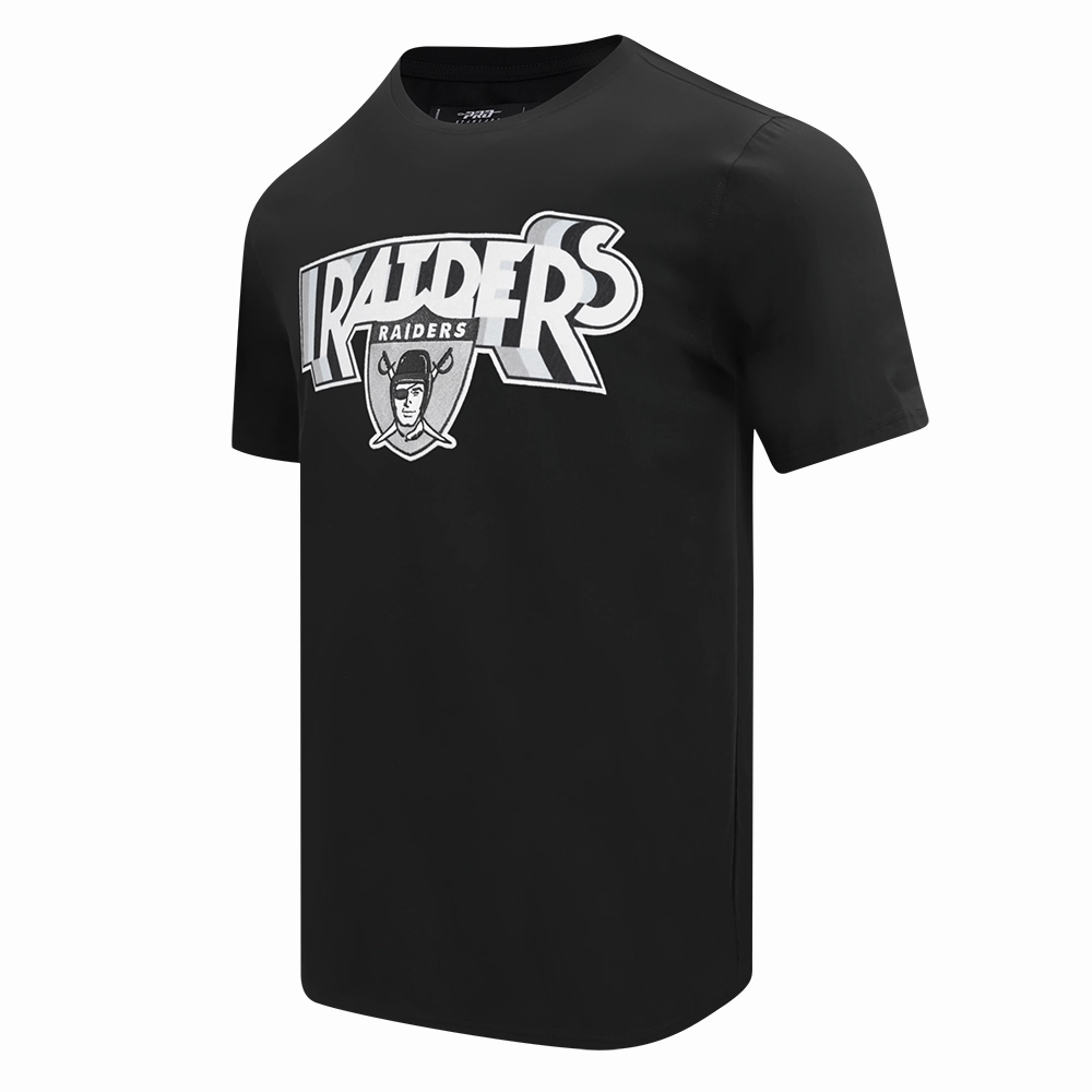 NFL LAS VEGAS RAIDERS RETRO ELEVATION MEN'S SINGLE JERSEY TEE (BLACK)