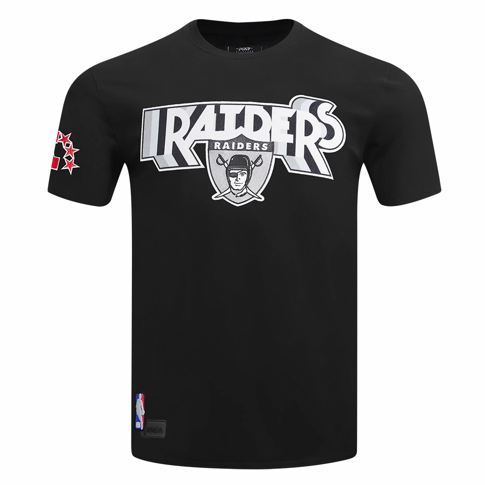 NFL LAS VEGAS RAIDERS RETRO ELEVATION MEN'S SINGLE JERSEY TEE (BLACK)
