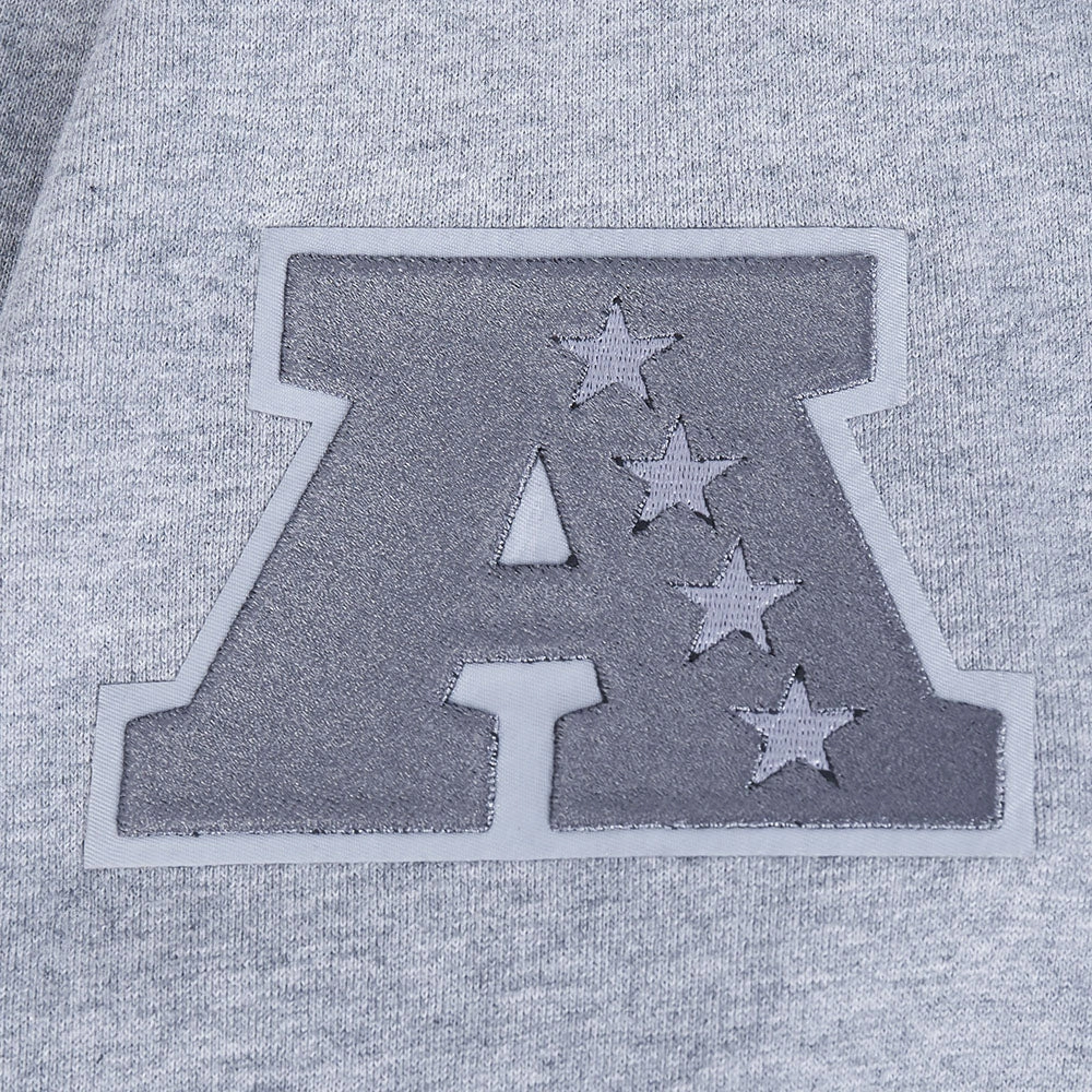 NFL LAS VEGAS RAIDERS REVERSE FRENCH TERRY MEN'S DROP SHOULDER FLEECE PULLOVER HOODIE (DARK HEATHER GRAY)