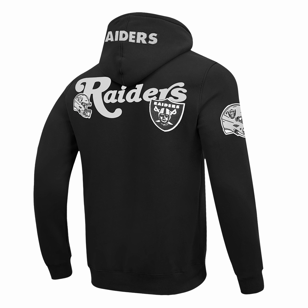 NFL LAS VEGAS RAIDERS SOUVENIR MEN'S FLEECE PULLOVER HOODIE (BLACK)