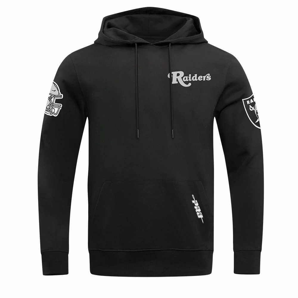 NFL LAS VEGAS RAIDERS SOUVENIR MEN'S FLEECE PULLOVER HOODIE (BLACK)