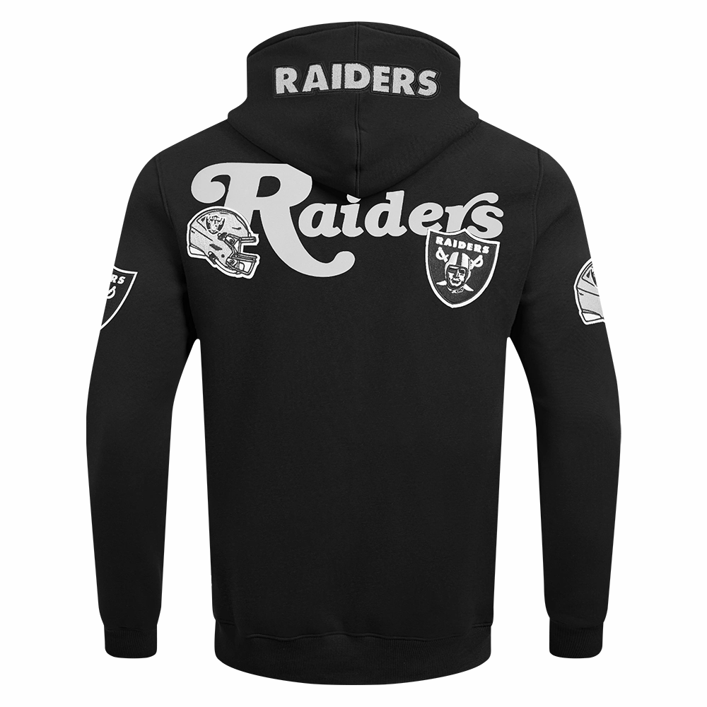 NFL LAS VEGAS RAIDERS SOUVENIR MEN'S FLEECE PULLOVER HOODIE (BLACK)