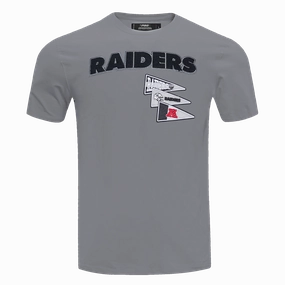 NFL LAS VEGAS RAIDERS TEAM PENNANTS MEN'S WORDMARK   TEE (GRAY)