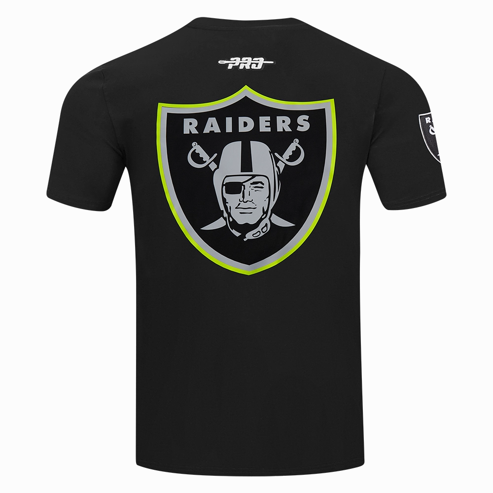 NFL LAS VEGAS RAIDERS UNDER THE LIGHTS MEN'S SINGLE JERSEY TEE (BLACK)