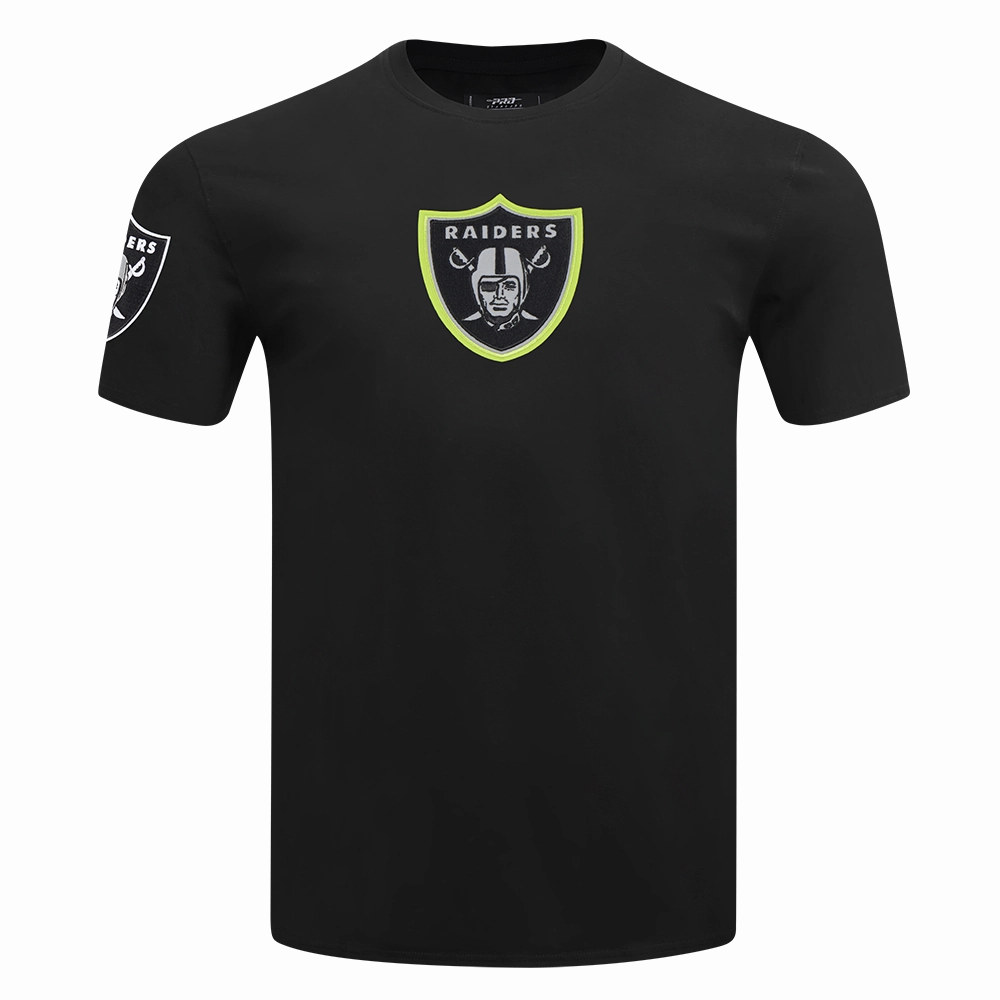 NFL LAS VEGAS RAIDERS UNDER THE LIGHTS MEN'S SINGLE JERSEY TEE (BLACK)