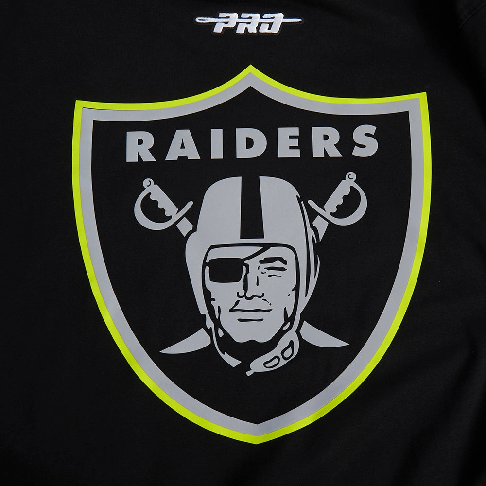 NFL LAS VEGAS RAIDERS UNDER THE LIGHTS MEN'S SINGLE JERSEY TEE (BLACK)