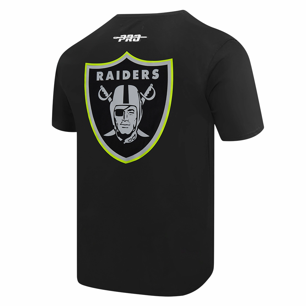 NFL LAS VEGAS RAIDERS UNDER THE LIGHTS MEN'S SINGLE JERSEY TEE (BLACK)