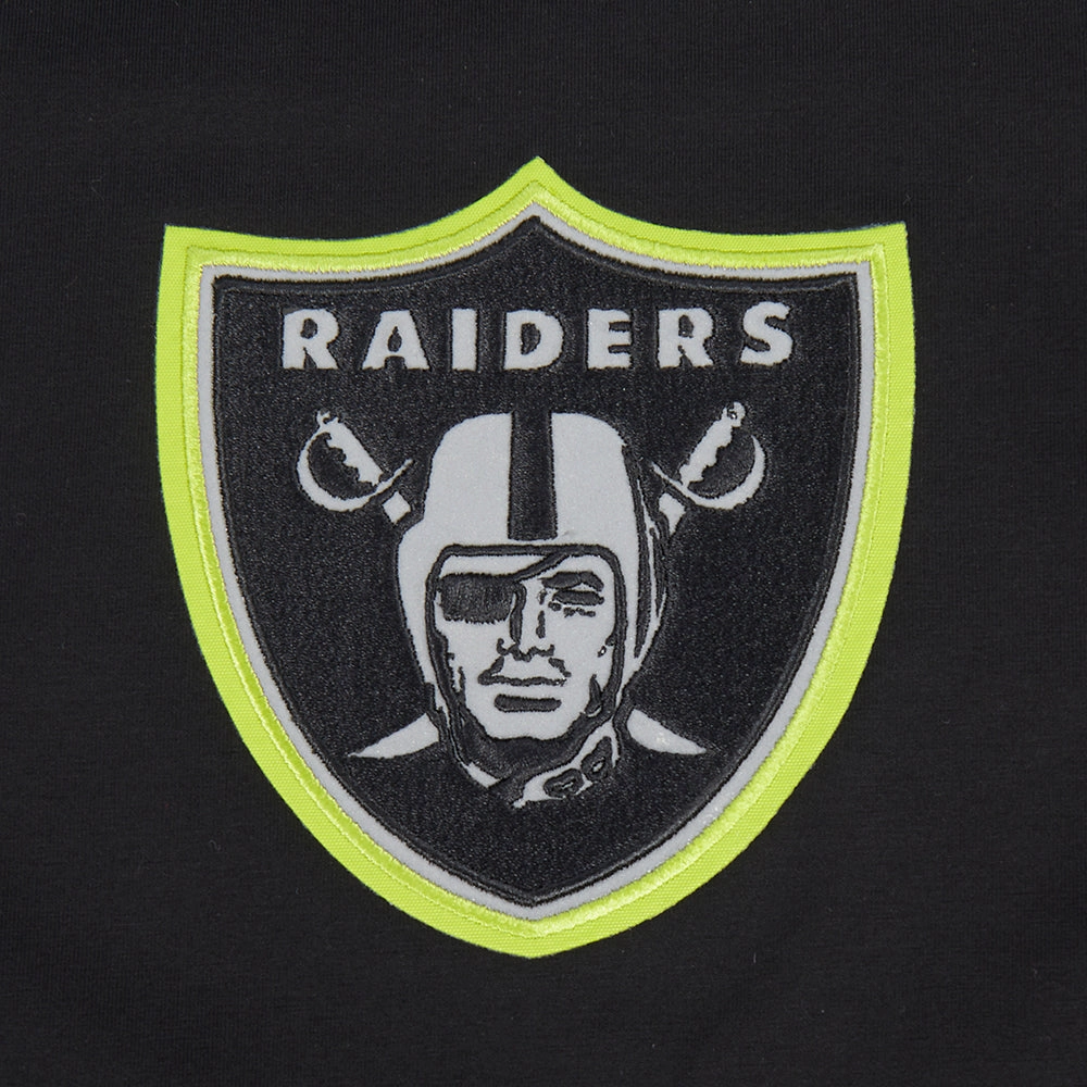 NFL LAS VEGAS RAIDERS UNDER THE LIGHTS MEN'S SINGLE JERSEY TEE (BLACK)