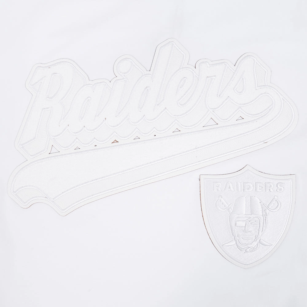 NFL LAS VEGAS RAIDERS WHITE OUT MEN'S SINGLE JERSEY TEE (WHITE)