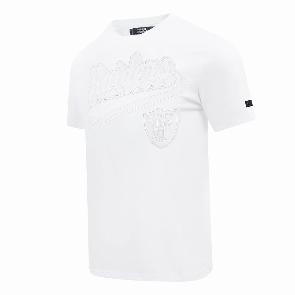 NFL LAS VEGAS RAIDERS WHITE OUT MEN'S SINGLE JERSEY TEE (WHITE)