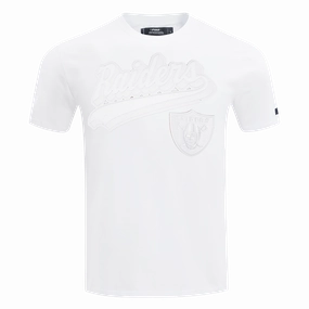 NFL LAS VEGAS RAIDERS WHITE OUT MEN'S SINGLE JERSEY TEE (WHITE)