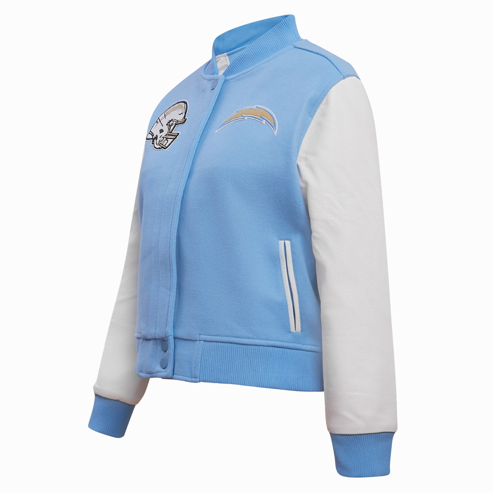 NFL LOS ANGELES CHARGERS CLASSIC WOMEN'S WOOL VARSITY JACKET (UNIVERSITY BLUE/WHITE)